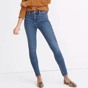 Madewell 10" High-Rise Skinny Jeans in Wendover Wash Denim Women's Size 27